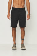 Bermuda Cotton Moderna Masculina Acostamento Preto