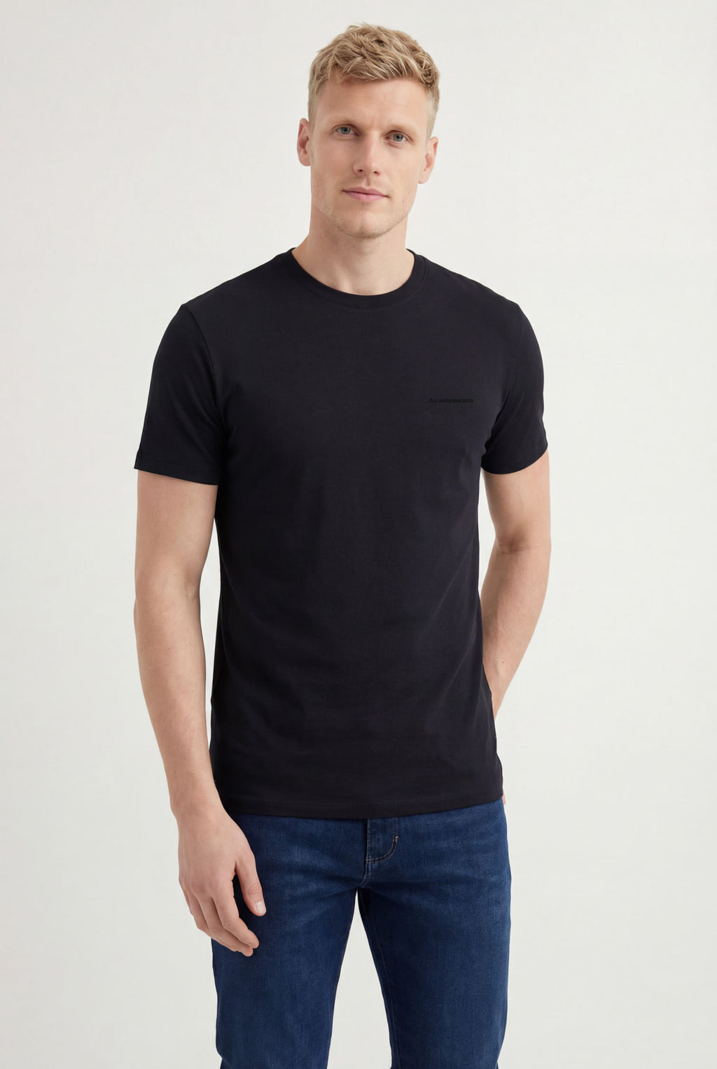 Camiseta Tech Modal Básica Masculina Acostamento Preto