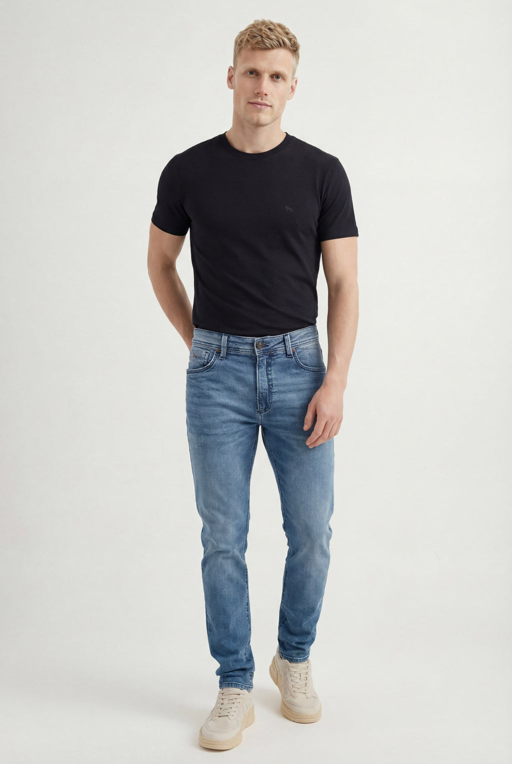 Calça Jeans Skinny Casual Masculina Acostamento Jeans Claro