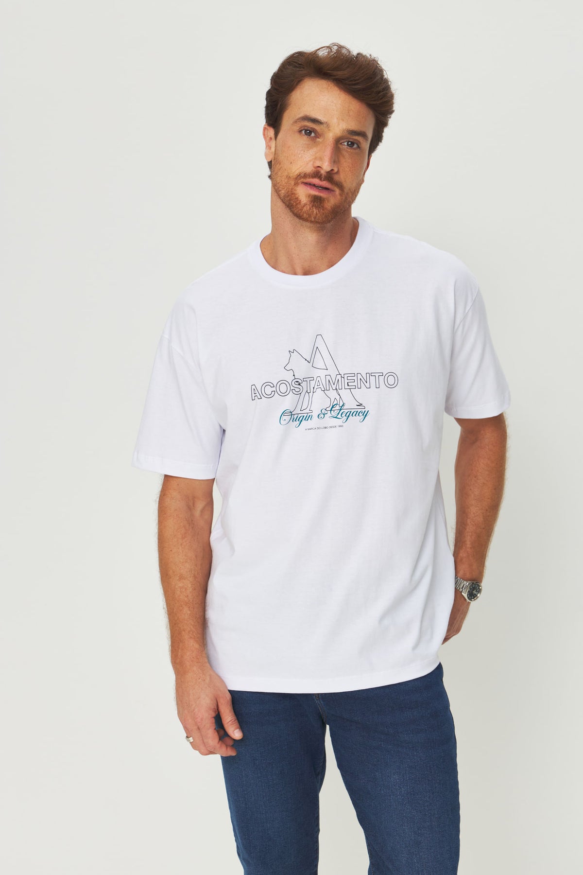 Camiseta Big Shirt Masculina Acostamento Branco