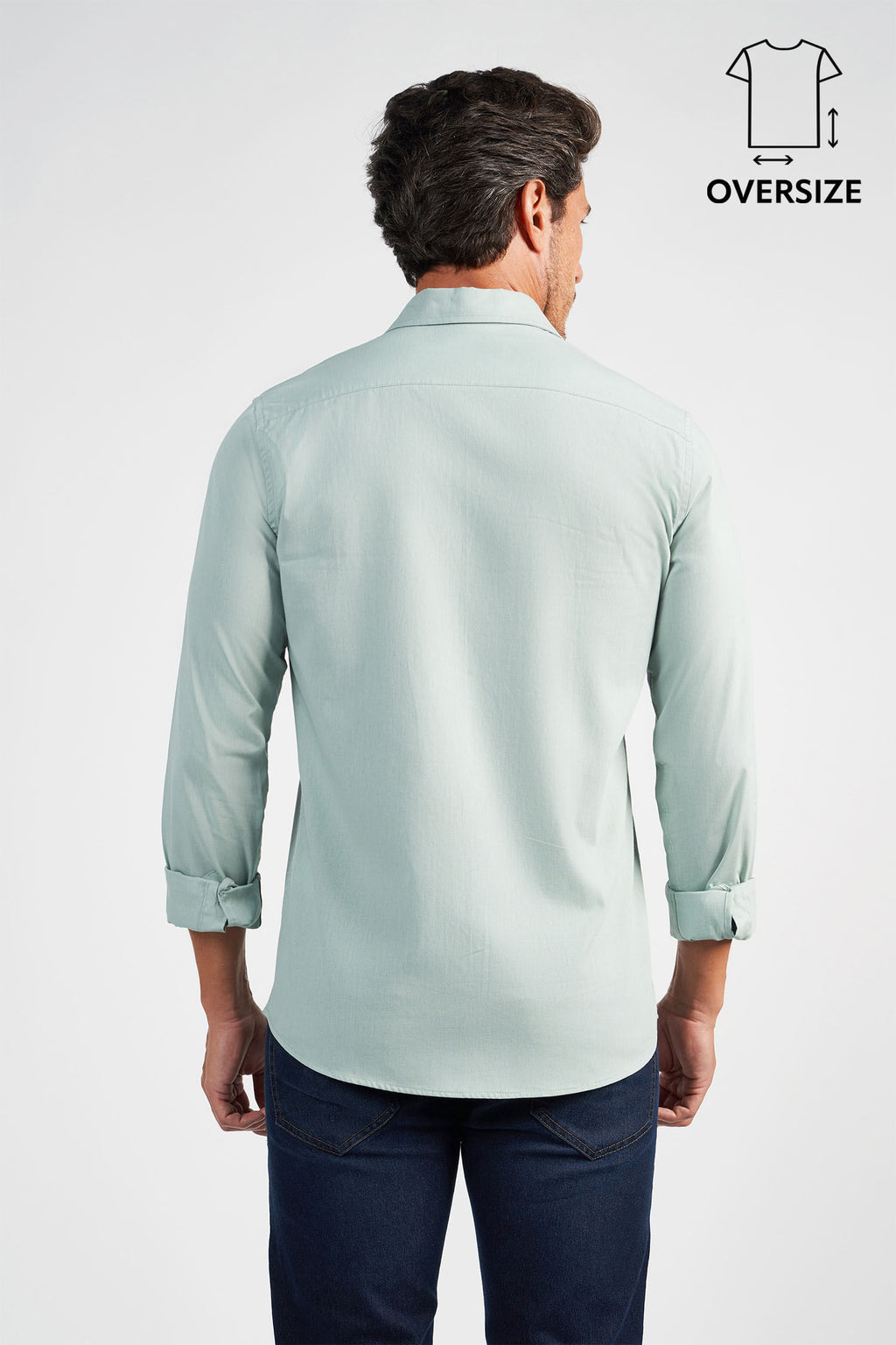 Camisa Manga Longa Masculina Oversize Acostamento Verde