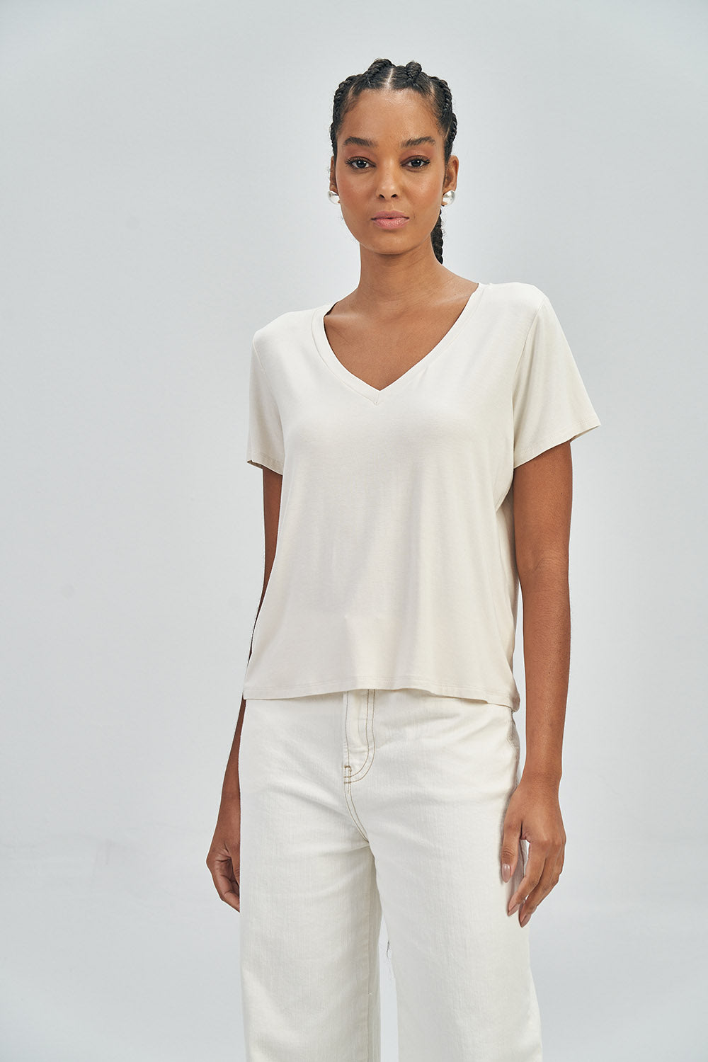 T-Shirt Básica Feminina Acostamento Lilac