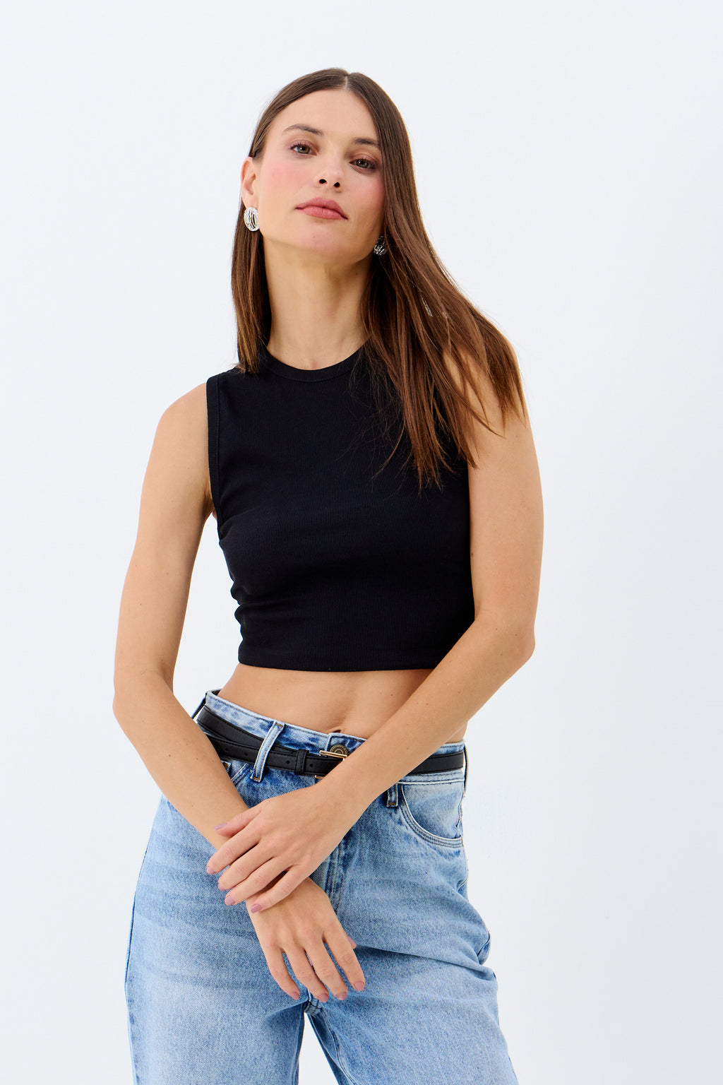 Regata Crop Top Feminina Acostamento Off White
