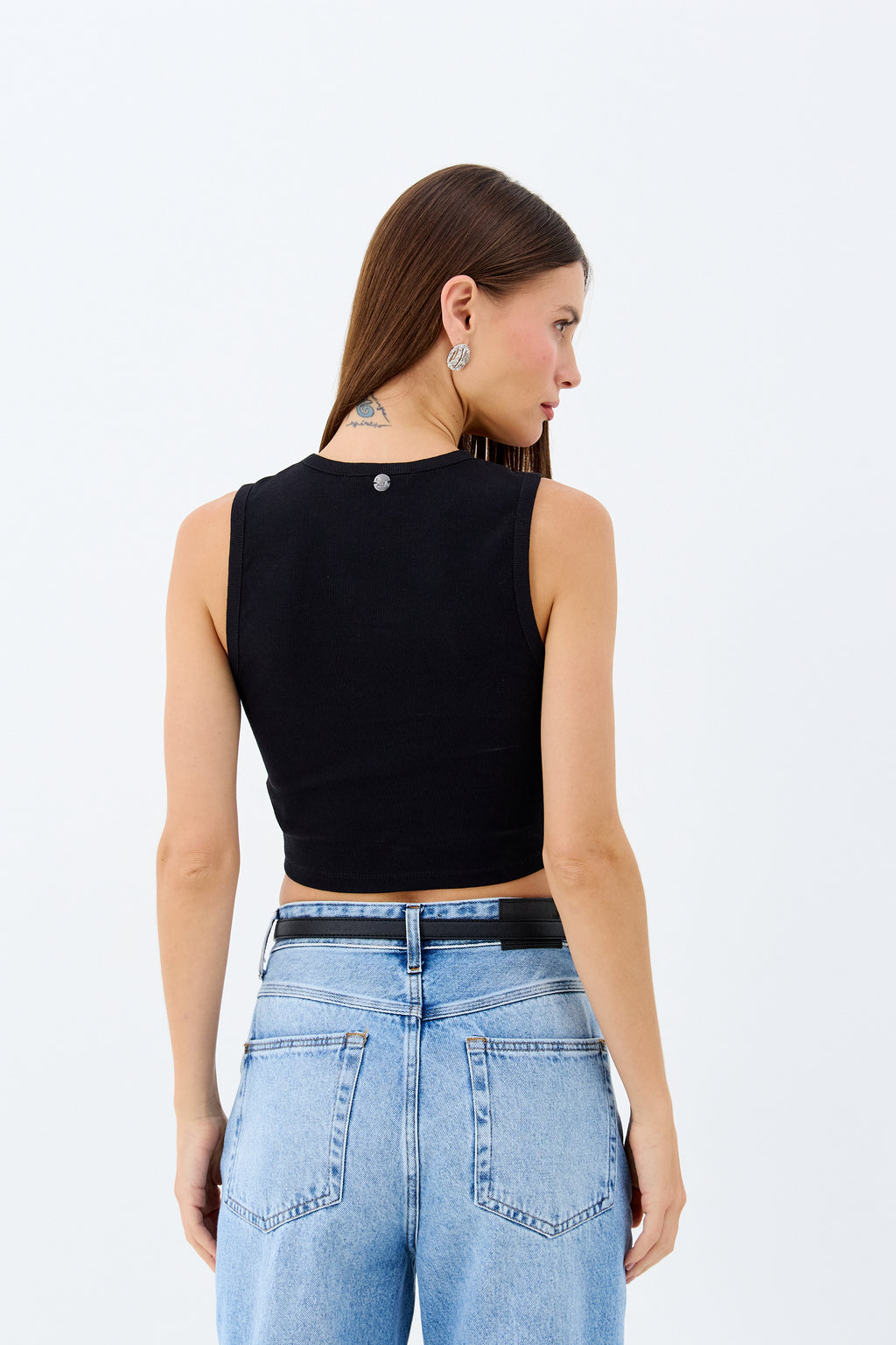 Regata Crop Top Feminina Acostamento Off White