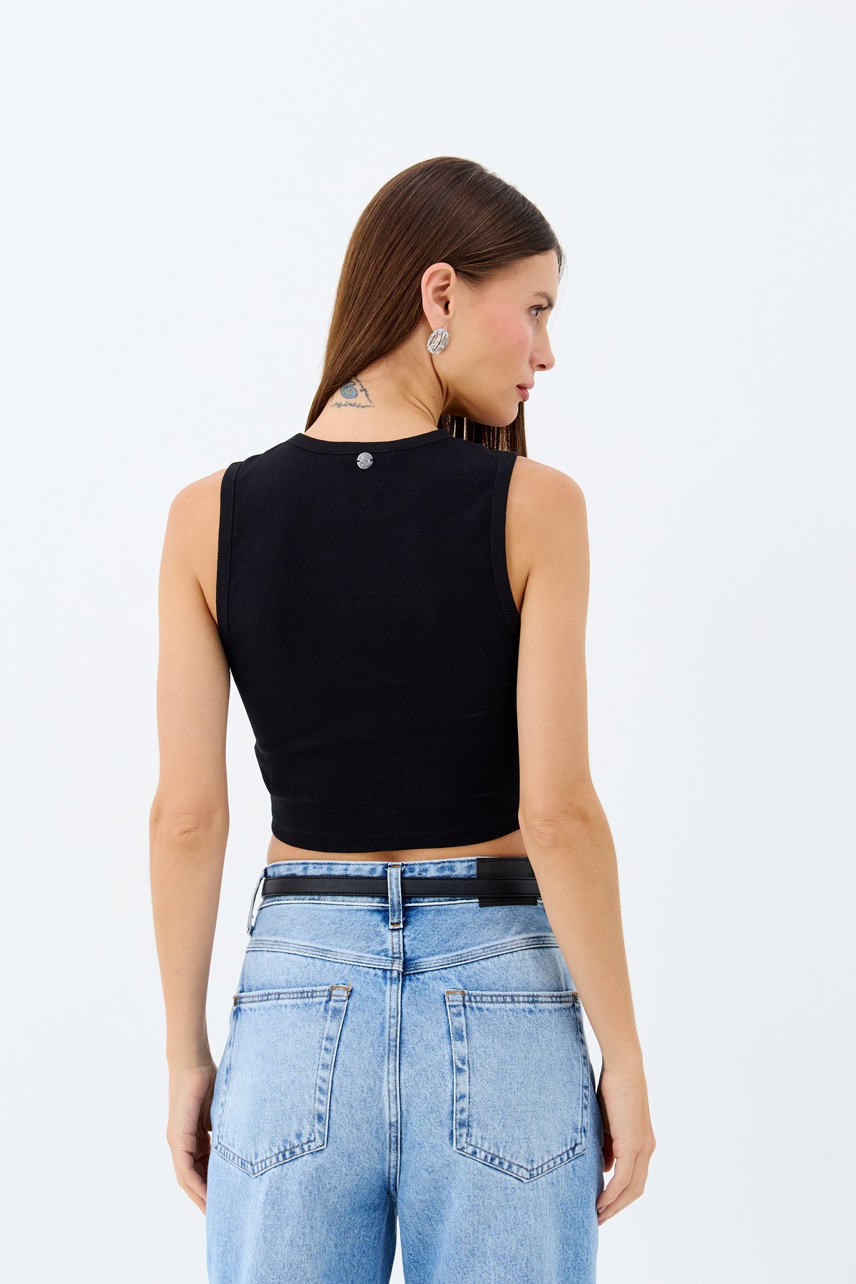 Regata Crop Top Feminina Acostamento Off White