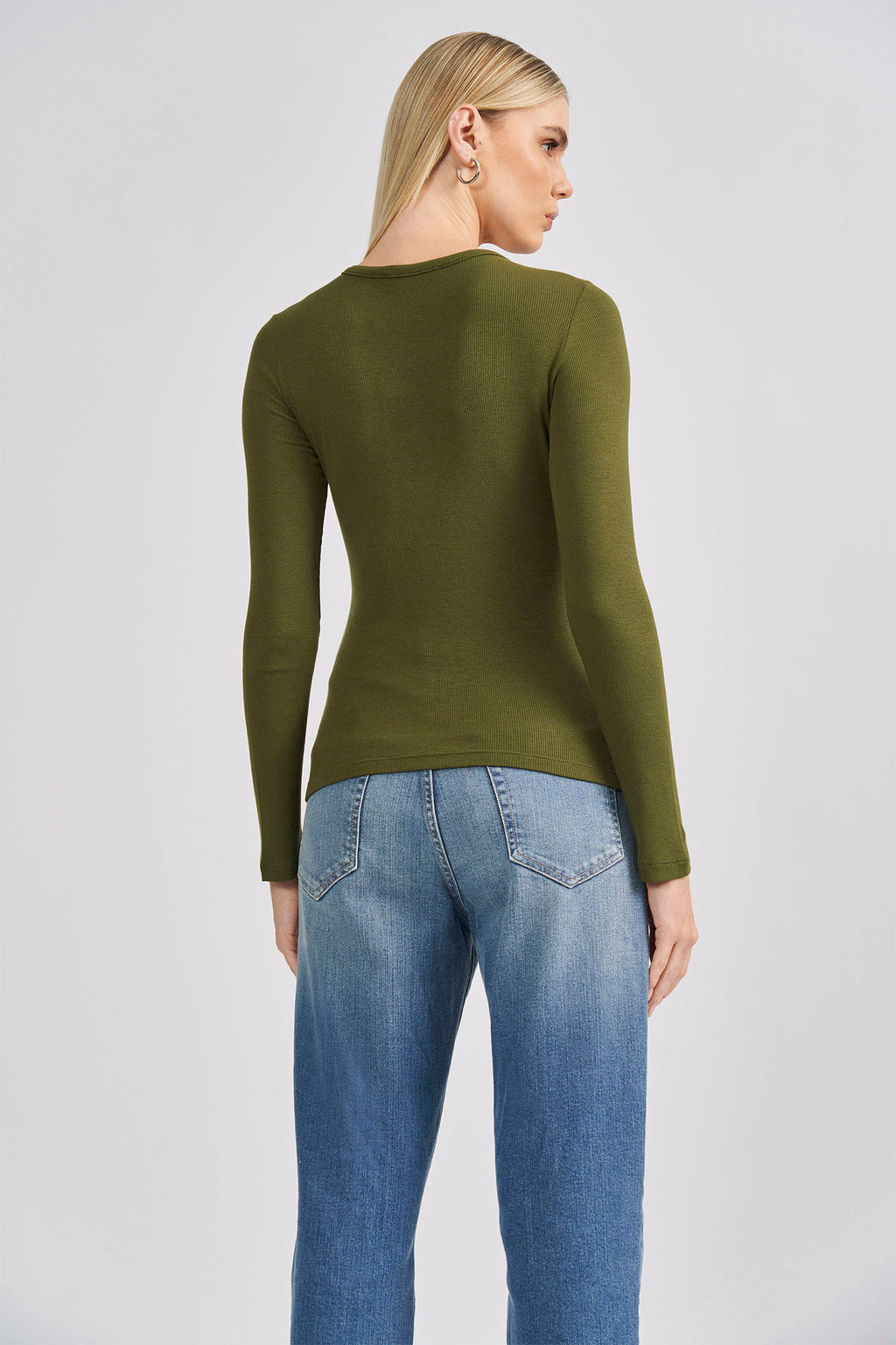 Blusa Manga Longa Feminina Acostamento Verde Floresta