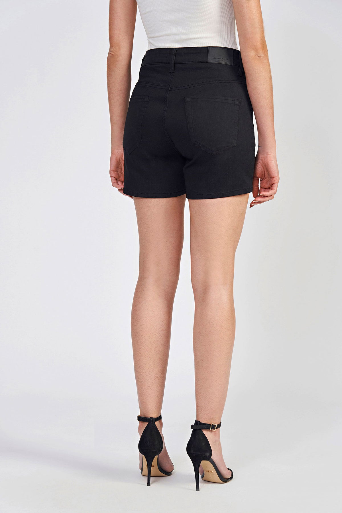 Short Fashion Slim Feminino Acostamento Jeans Escuro