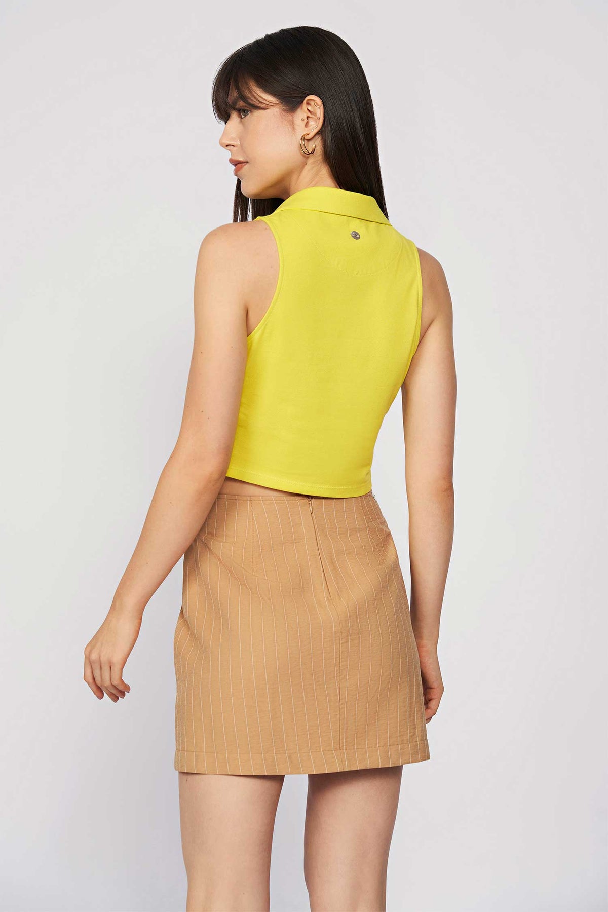 Polo Crop Feminino Acostamento Bright Green