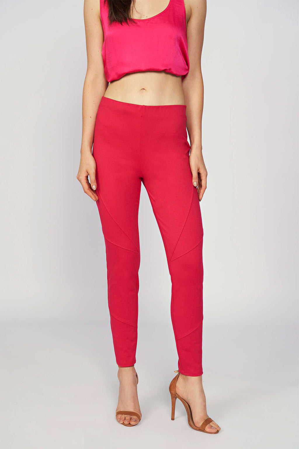 Calça Nervuras Feminina Acostamento Hot Pink
