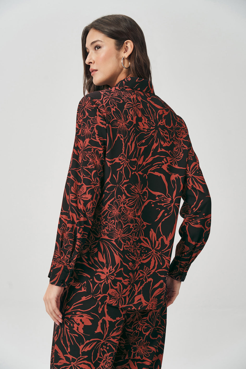 Camisa Print Longa Feminina Acostamento Secret Garden