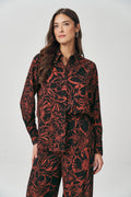 Camisa Print Longa Feminina Acostamento Secret Garden