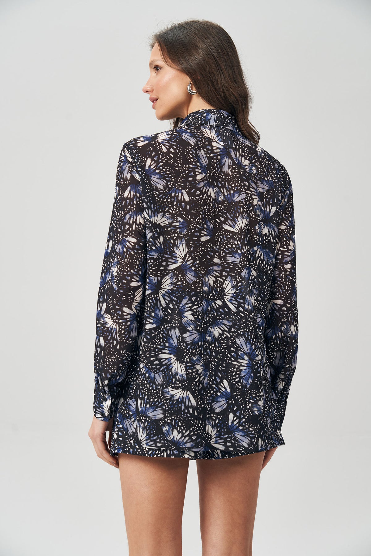 Camisa Print Laço Feminina Acostamento Breeze