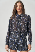 Camisa Print Laço Feminina Acostamento Breeze
