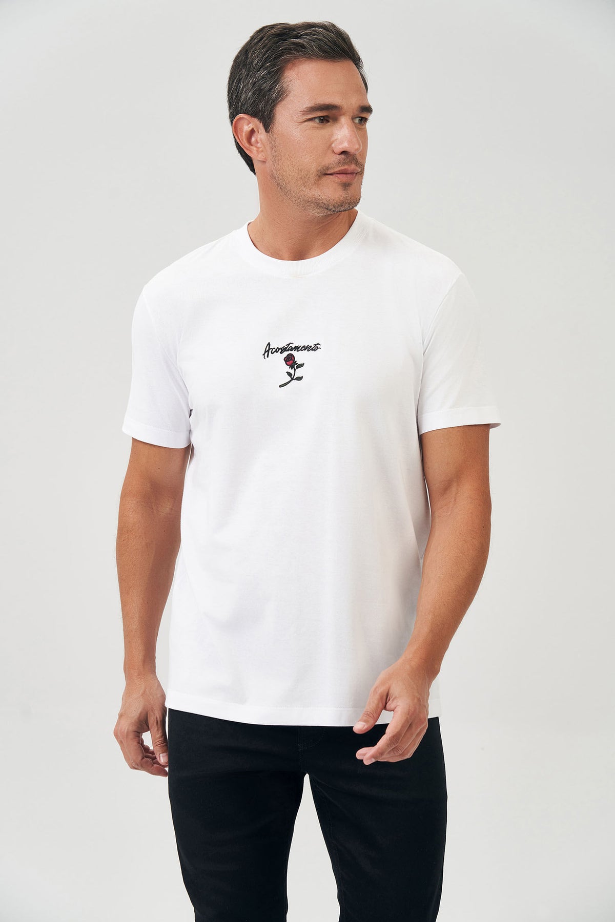 Camiseta The Rose Masculina Acostamento Branco
