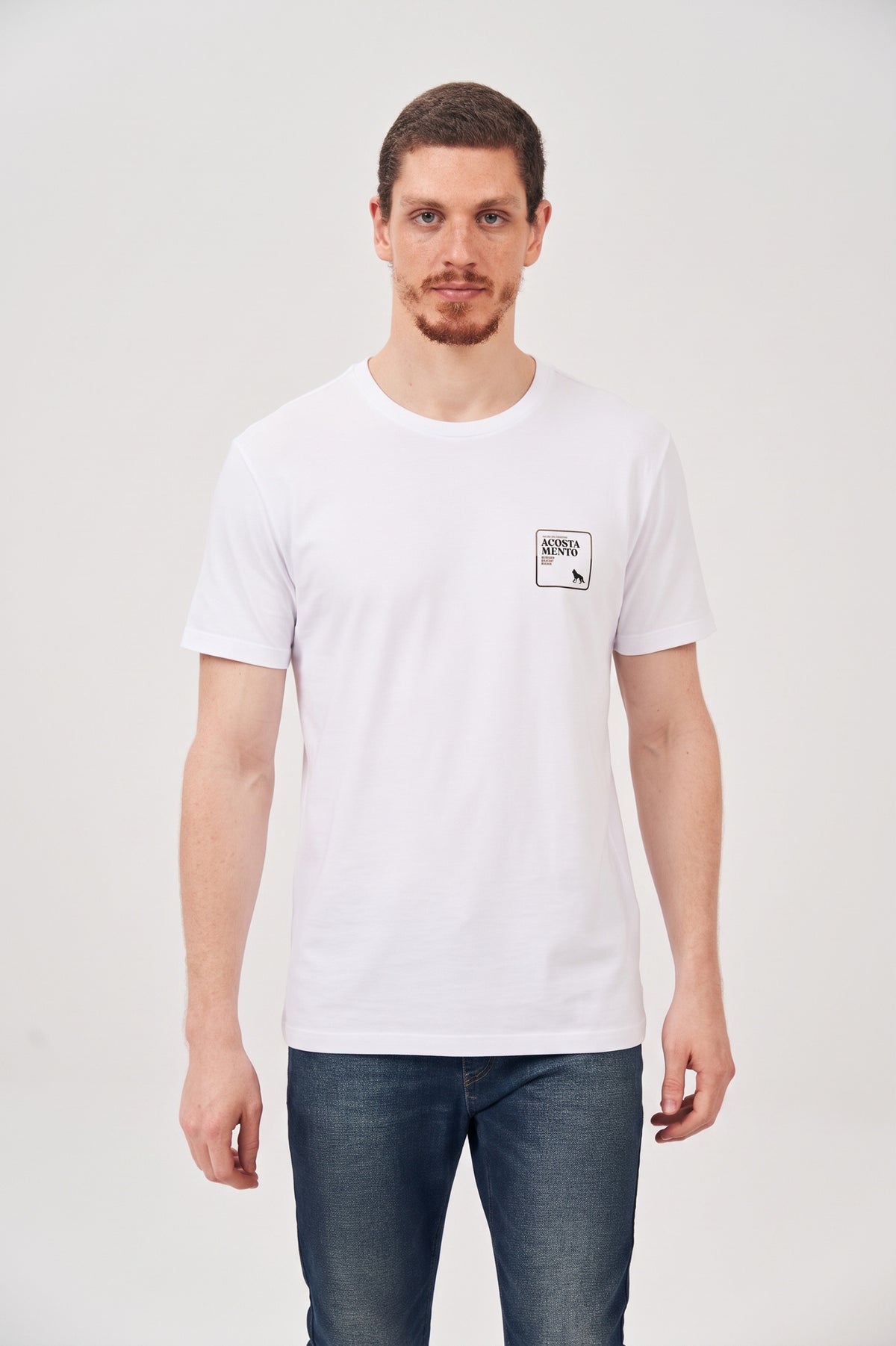 Camiseta Authentic Design Masculina Acostamento Branco