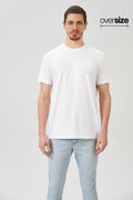 Camiseta Minimalista Masculina Oversize Acostamento Branco