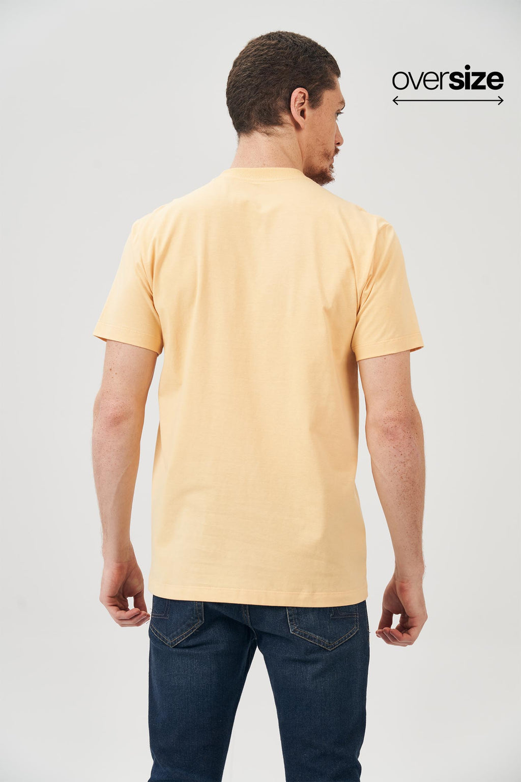 Camiseta Letters Vintage Masculina Oversize Acostamento Amarelo Creme