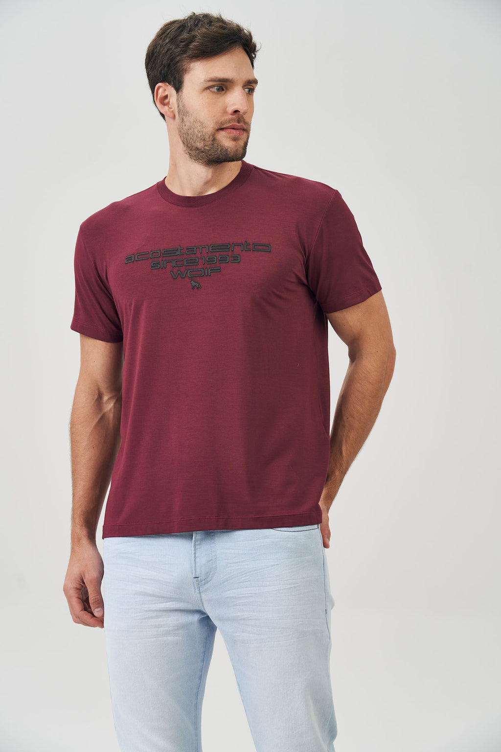 Camiseta Modal Since 93 Masculina Acostamento Bordo Sangria