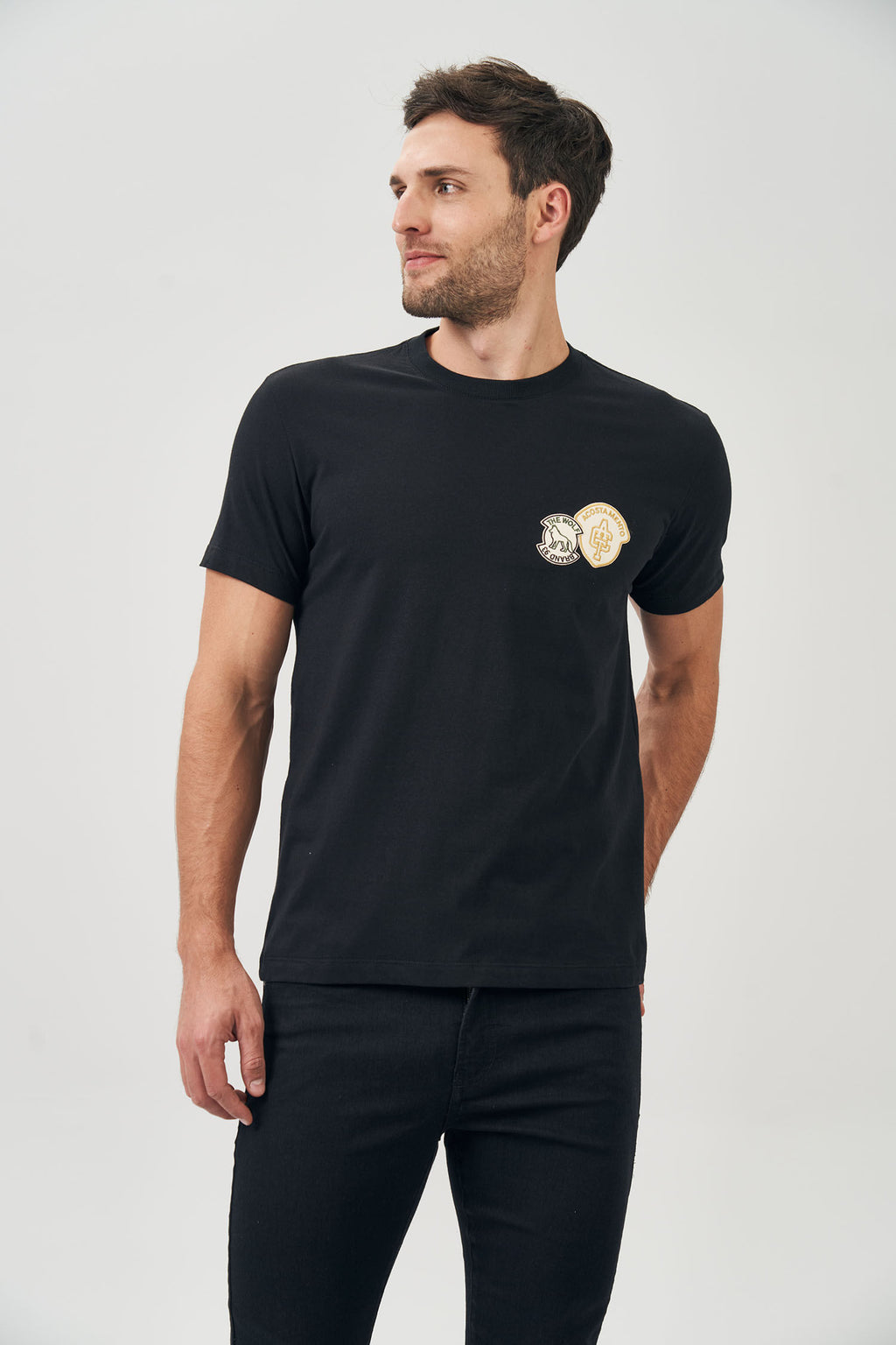 Camiseta Lobo Shield Masculina Acostamento Preto