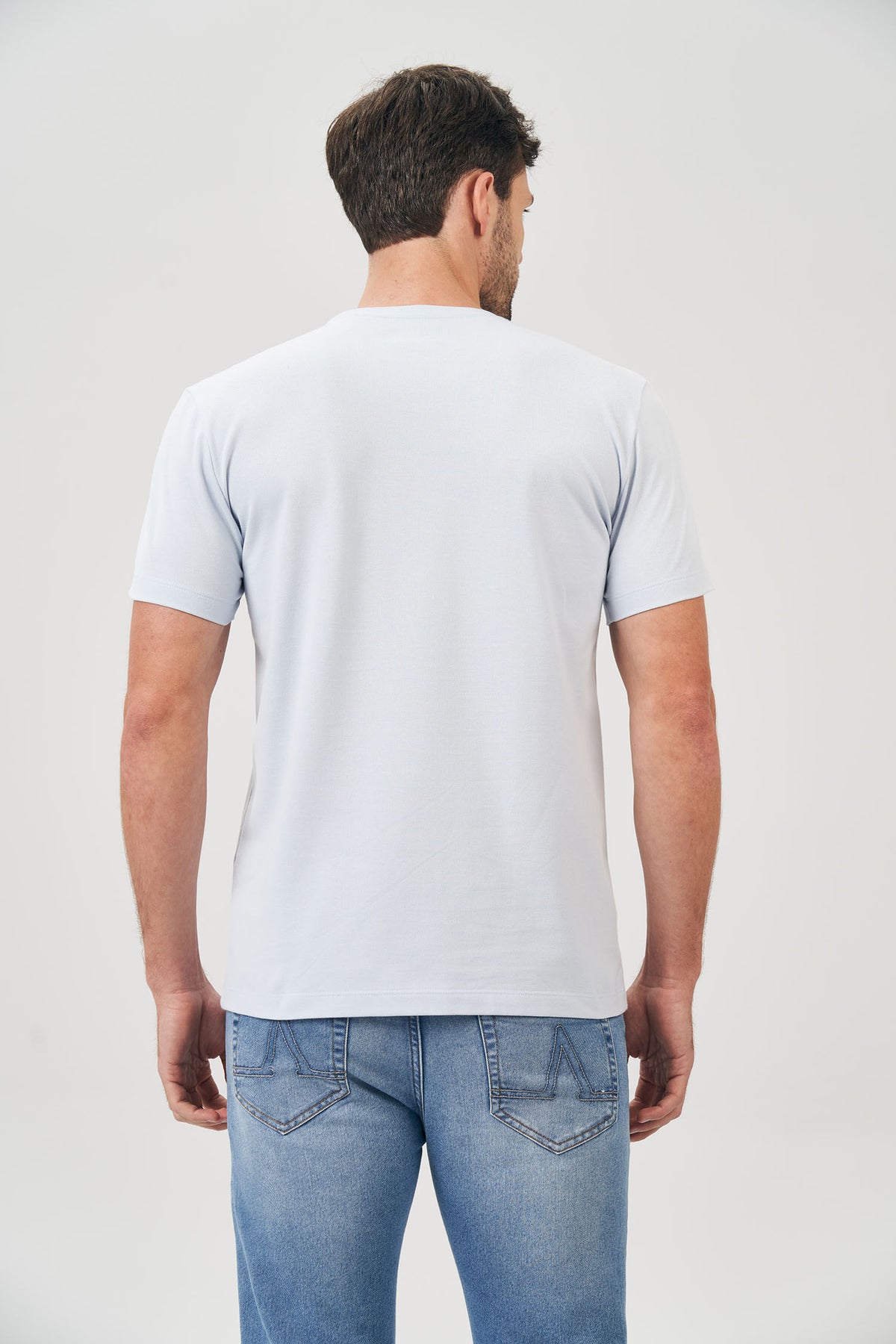 Camiseta Piquet Basic Masculina Acostamento Rosa Antigo