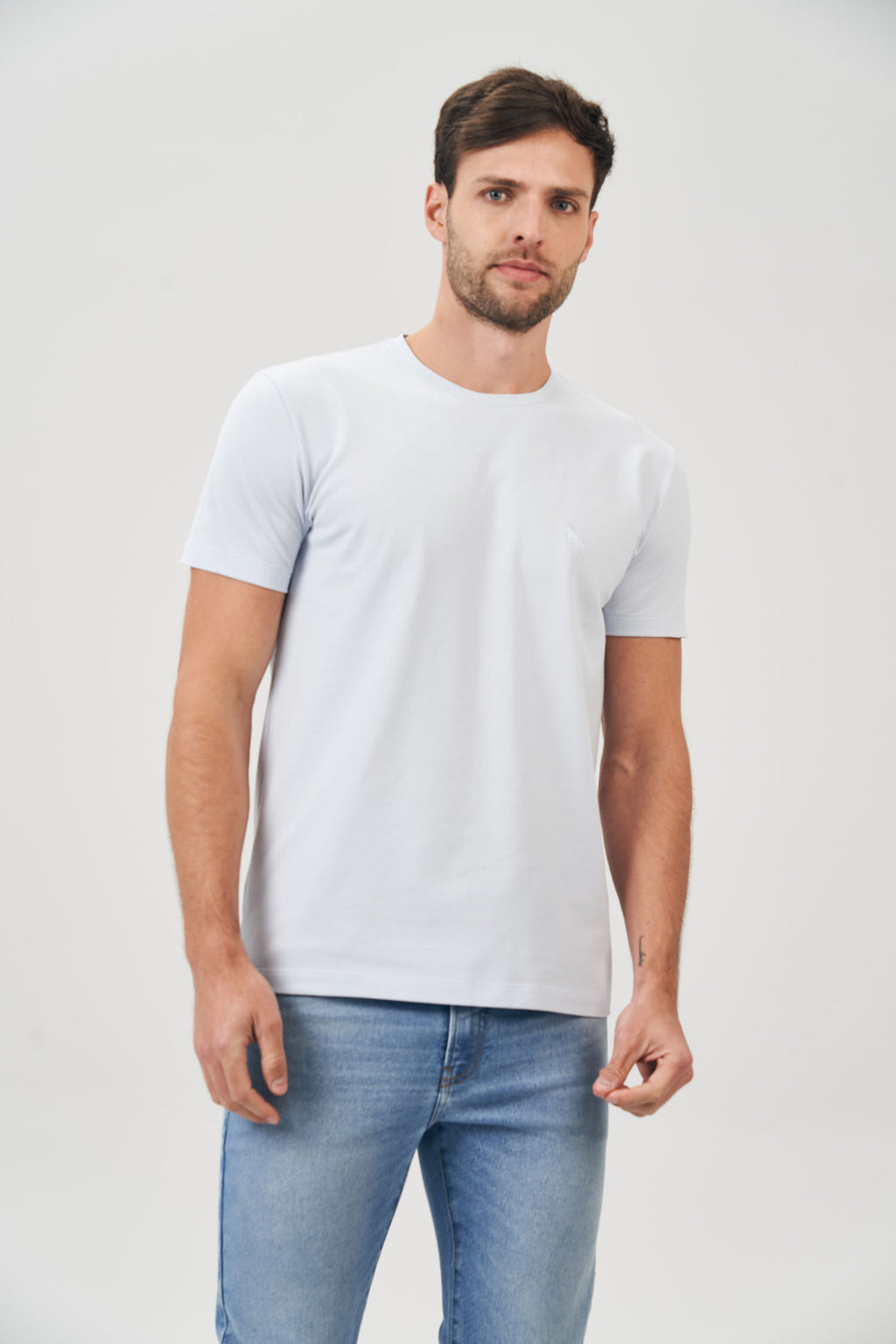 Camiseta Piquet Basic Masculina Acostamento Rosa Antigo