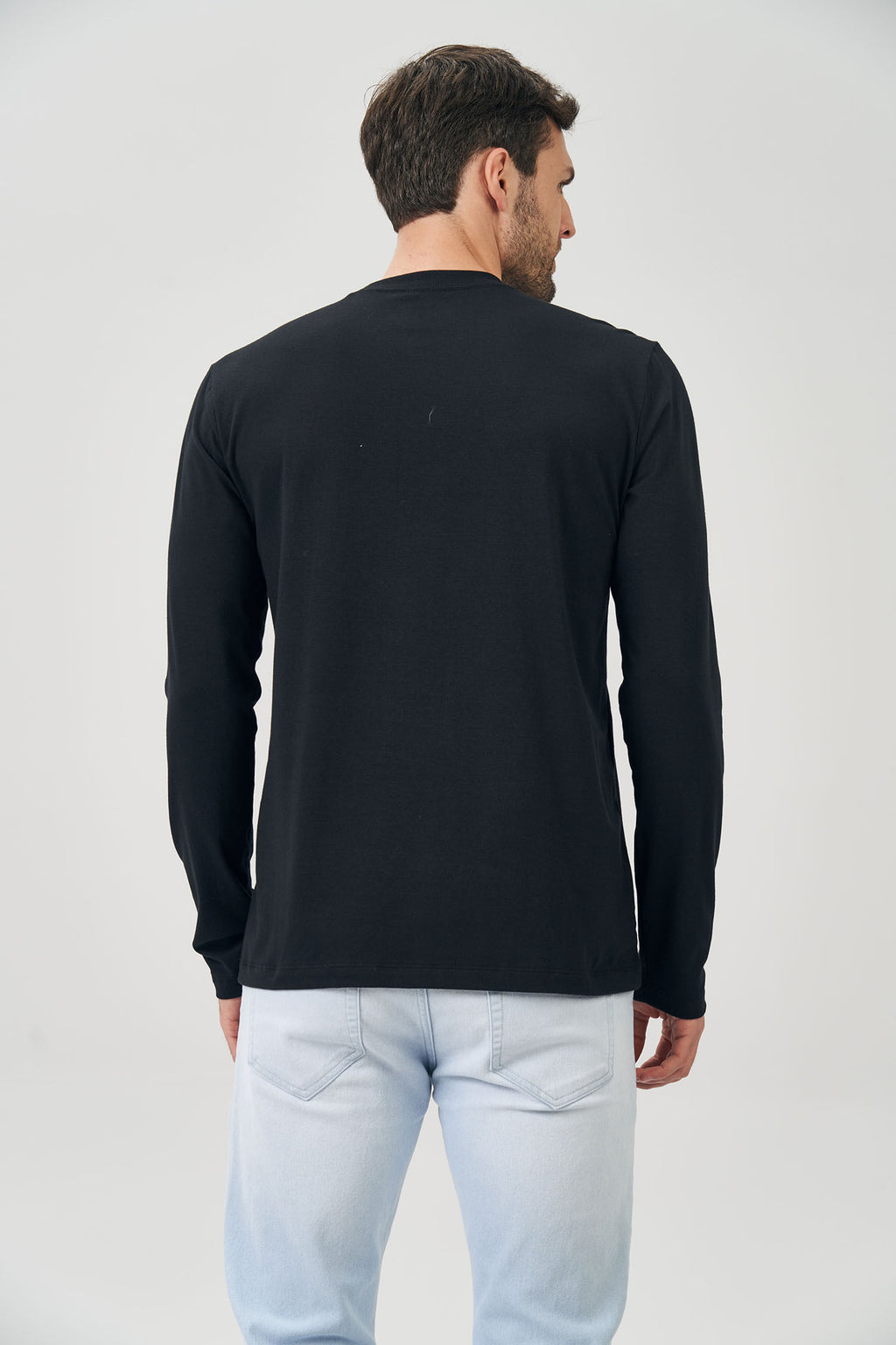 Camiseta Manga Longa Basic Masculina Acostamento Branco