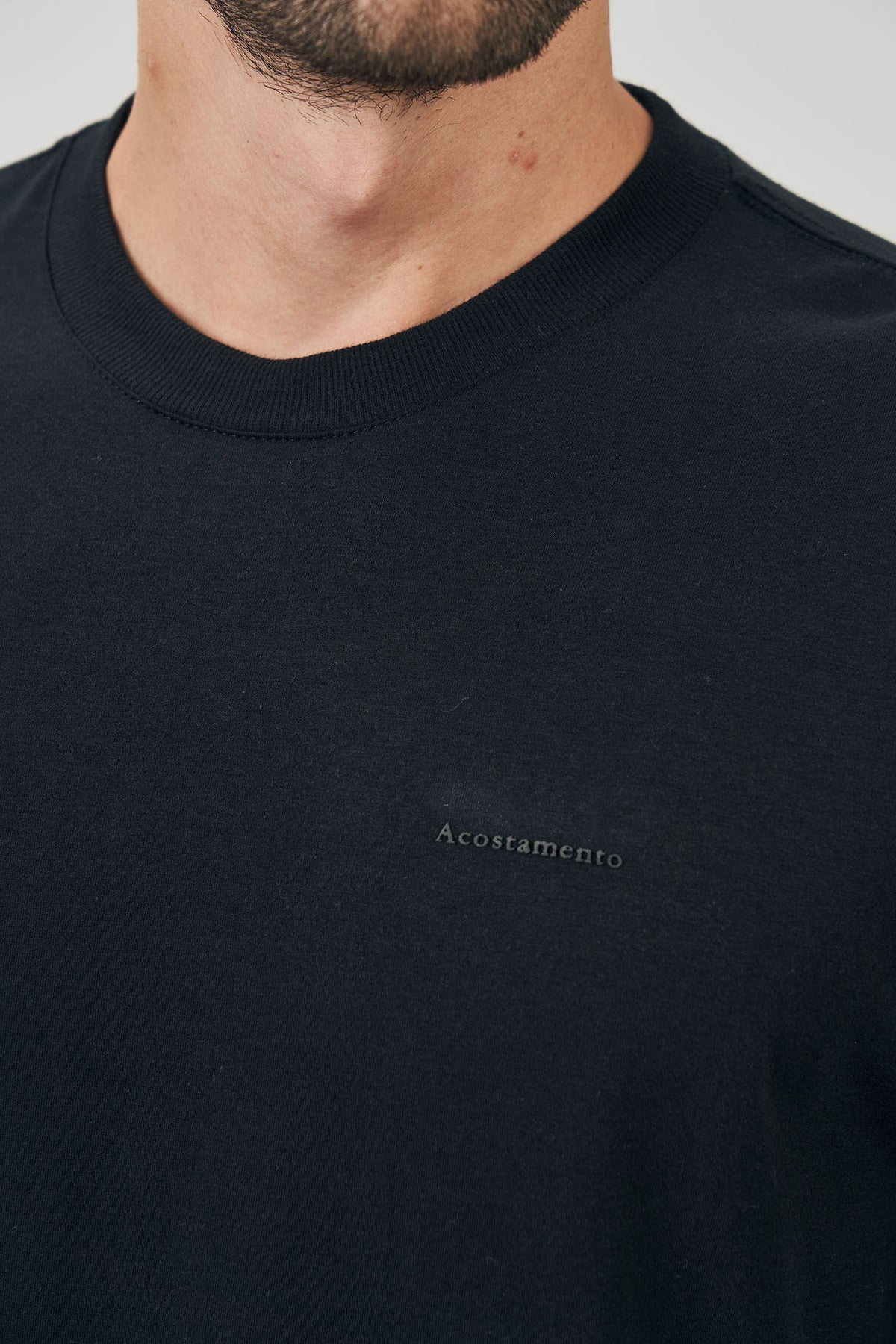 Camiseta Manga Longa Basic Masculina Acostamento Branco