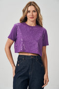 T-Shirt Cropped Lumus Feminina Acostamento Purple