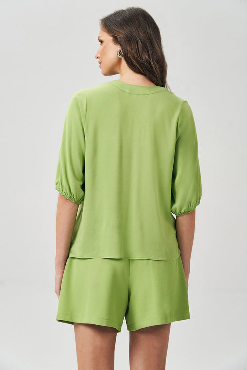 Blusa Gola Cavada Feminina Acostamento Garden