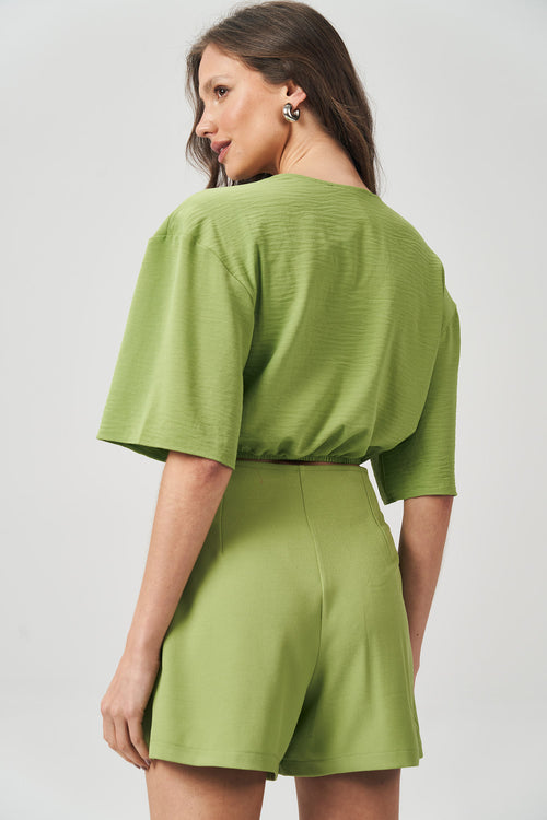Blusa Barra Laço Feminina Acostamento Garden