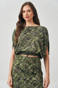 Blusa Print Model Feminina Acostamento Deep Lines