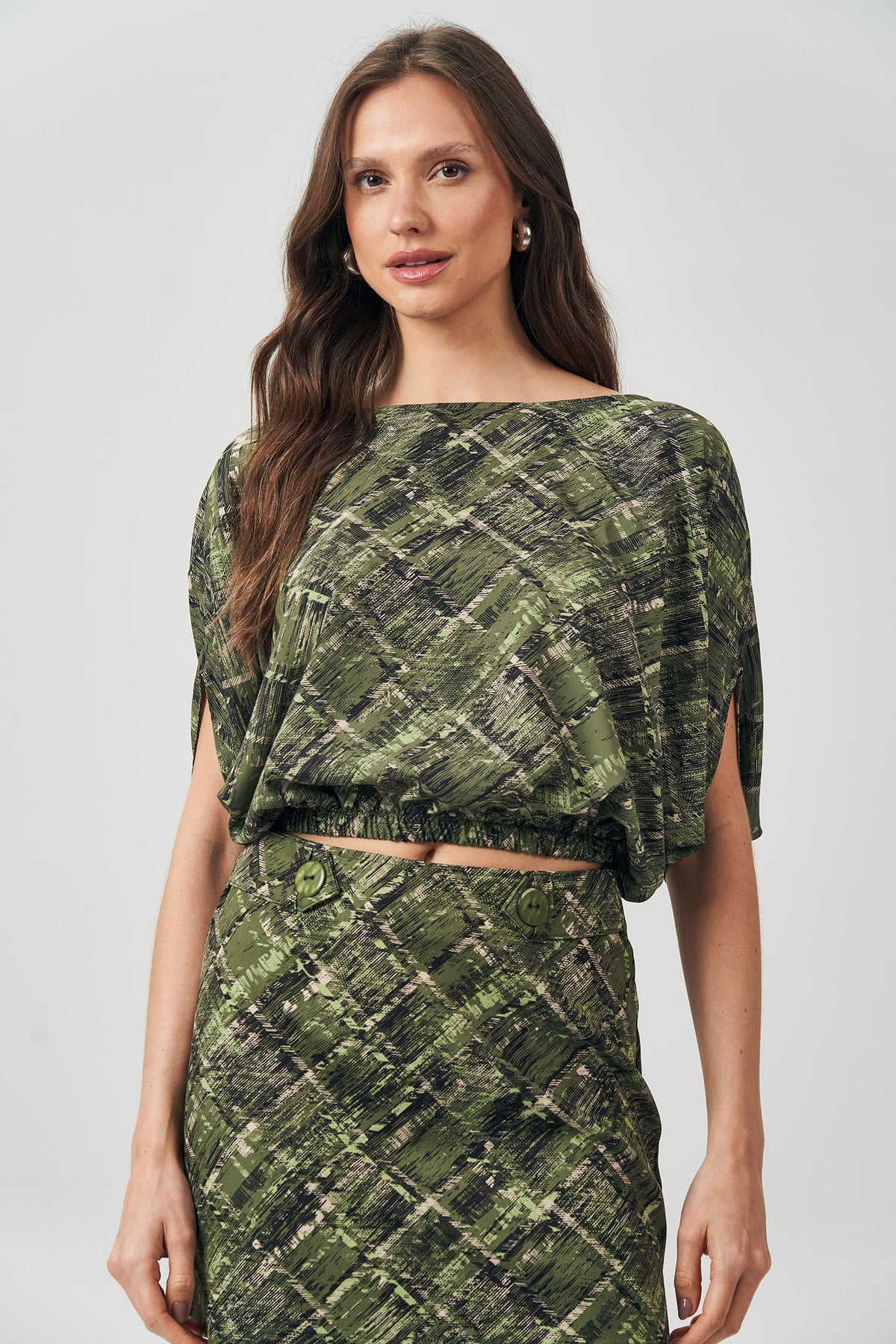 Blusa Print Model Feminina Acostamento Deep Lines