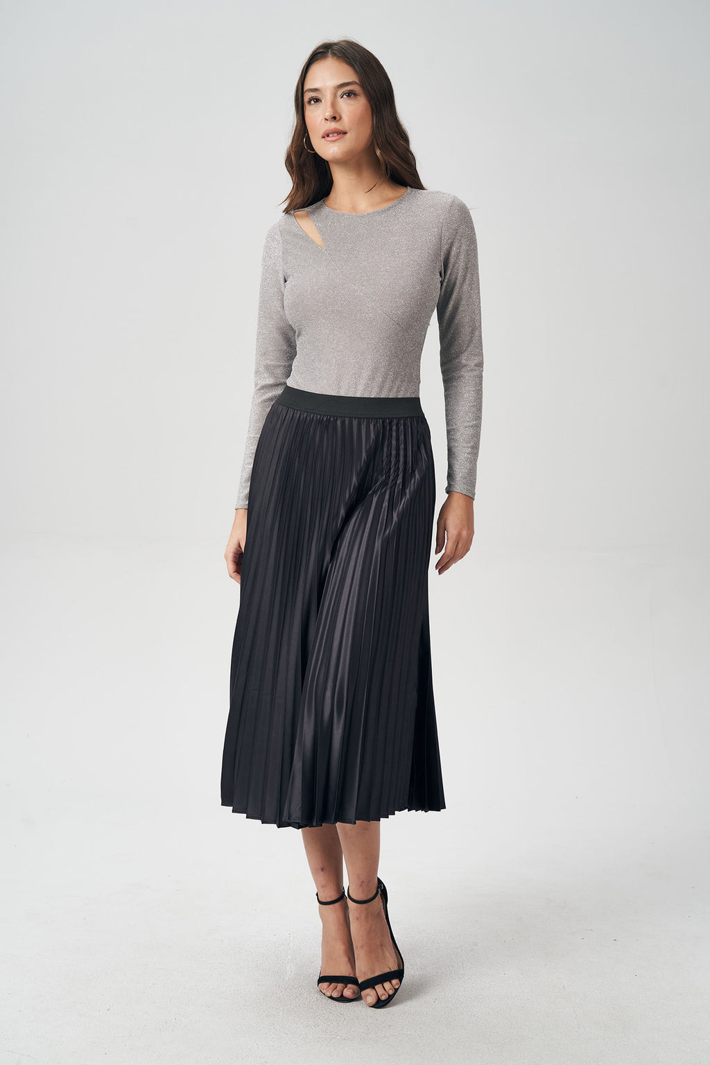 Body Vazado Lurex Feminino Acostamento Prata