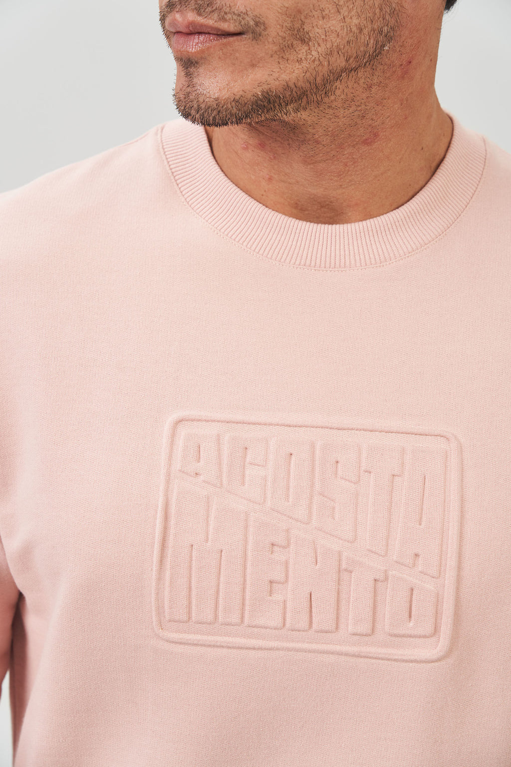 Blusão Moletom Embossing Masculino Acostamento Rosa Cha