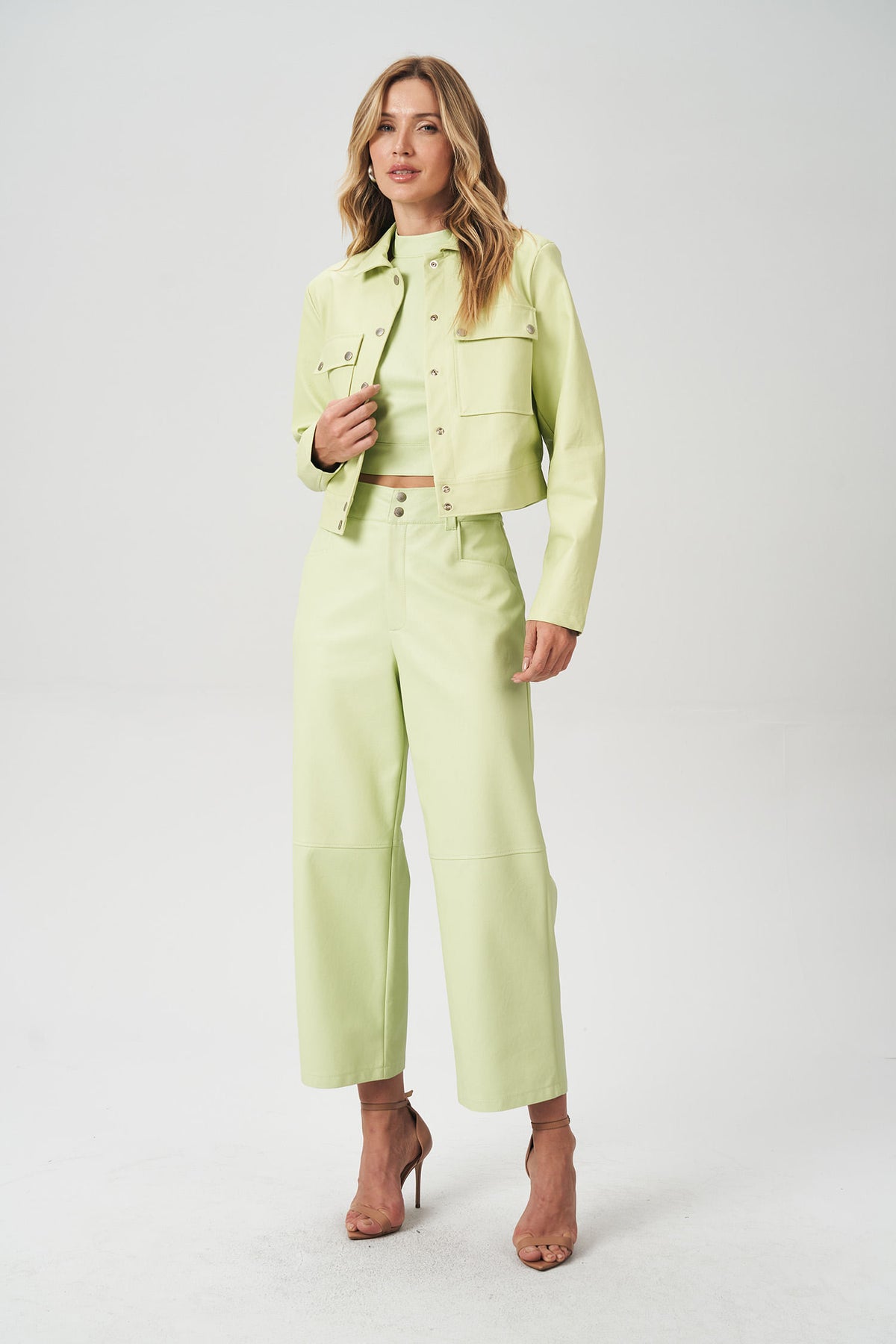 Casaco PU Pocket Feminino Acostamento Citrino