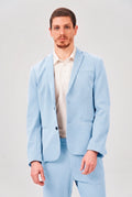 Blazer Slim Urban Masculino Acostamento Azul Claro
