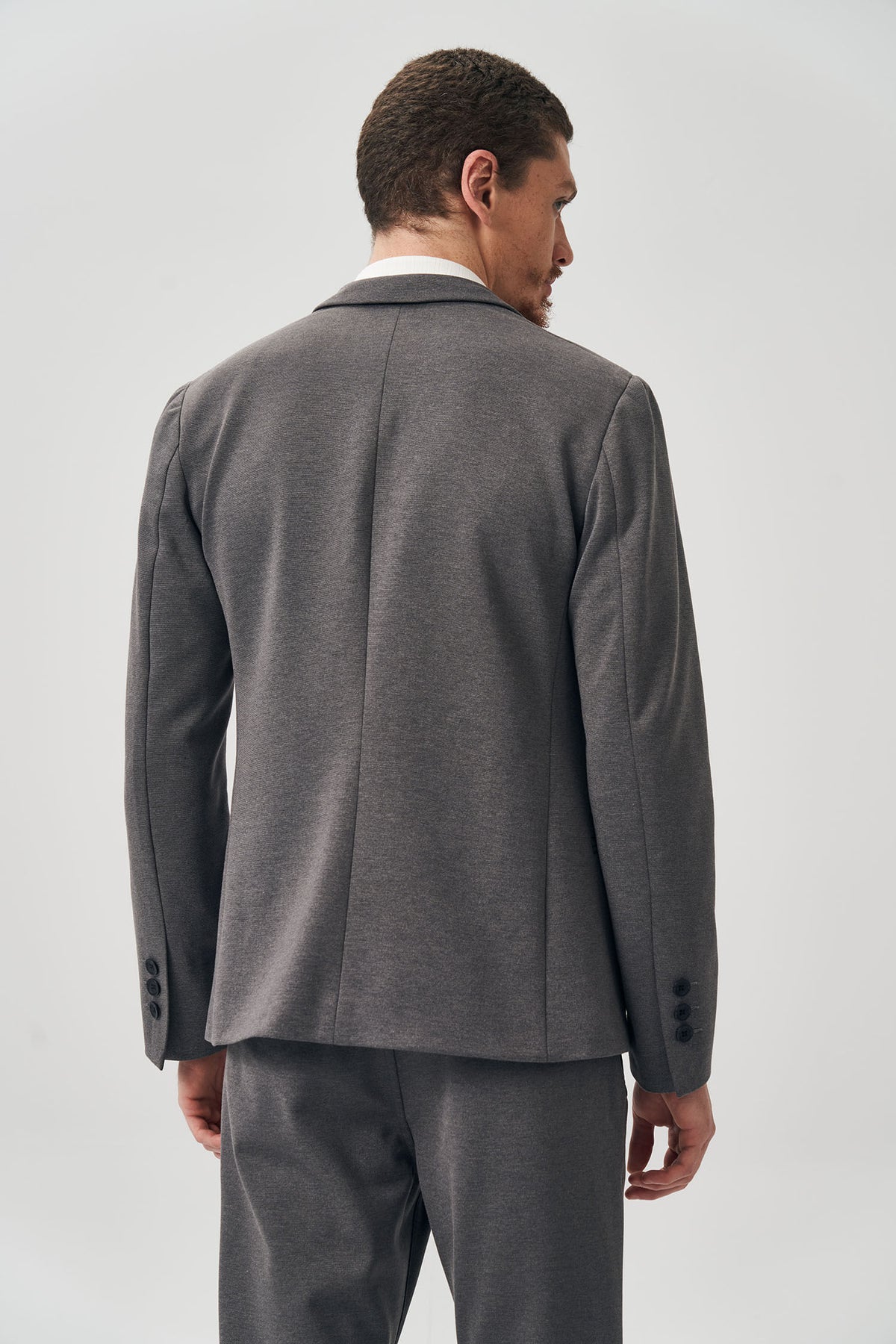 Blazer Slim Urban Masculino Acostamento Chumbo