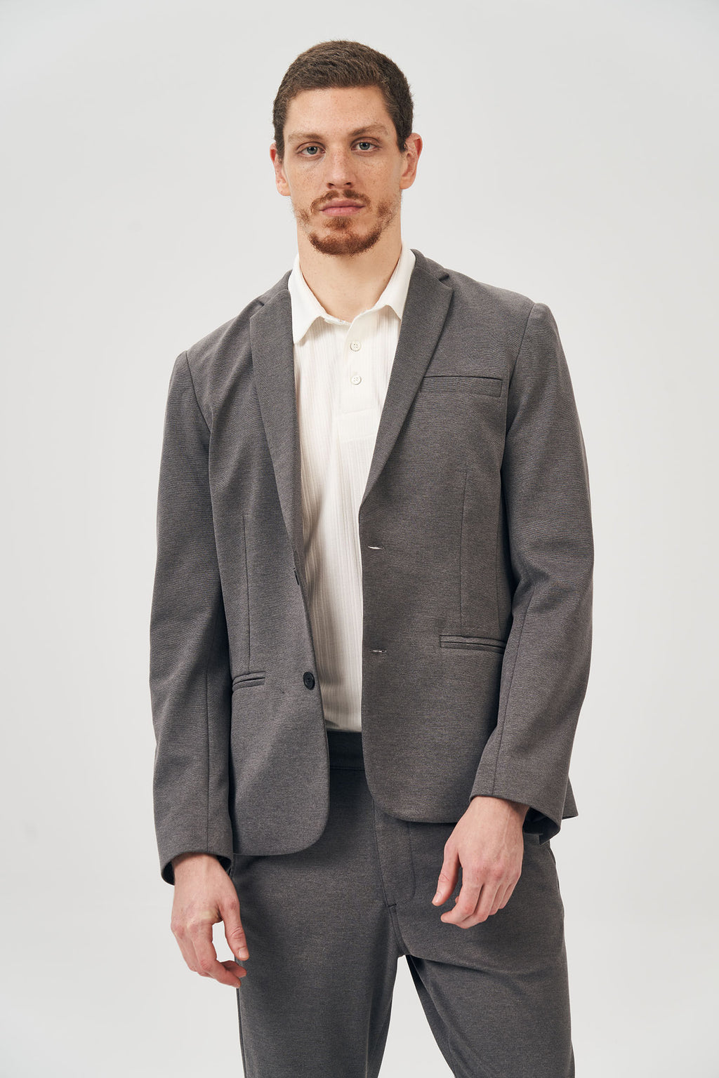 Blazer Slim Urban Masculino Acostamento Chumbo