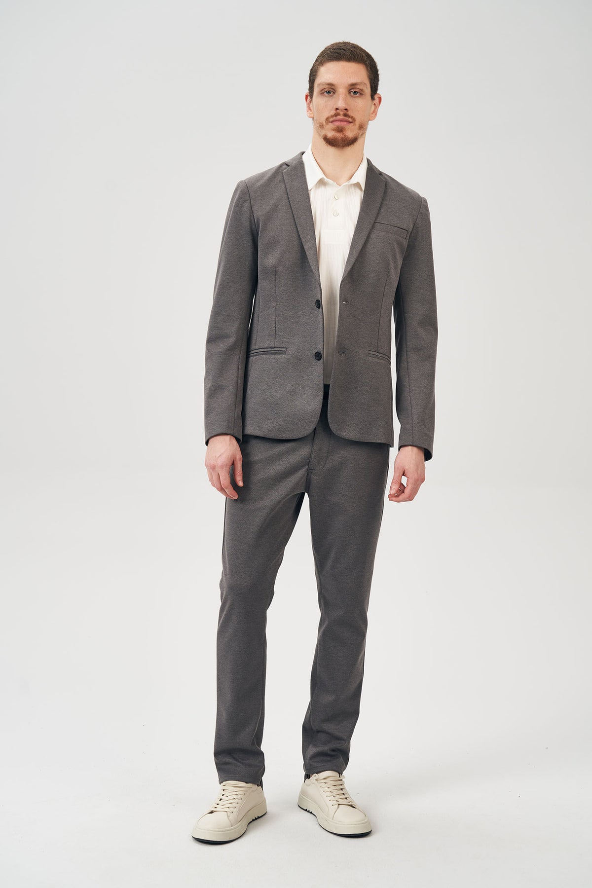 Blazer Slim Urban Masculino Acostamento Chumbo