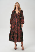 Vestido Midi Princess Print Feminino Acostamento Secret Garden