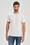 Camiseta Lettering Central Masculina Acostamento Branco