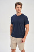 Camiseta Lobo Relevo Central Masculina Acostamento Azul Navy