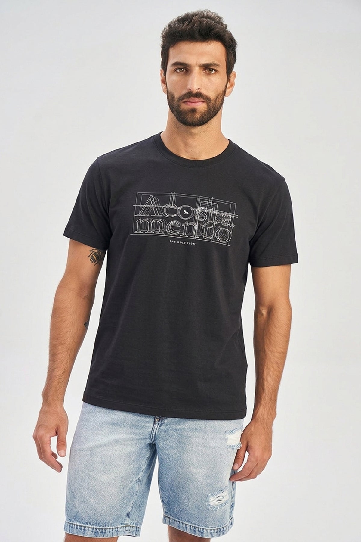 Camiseta Plan Line Masculina Acostamento Preto