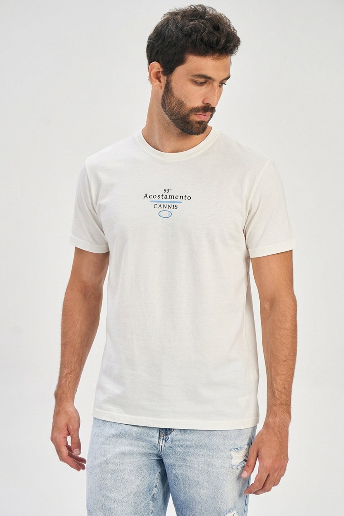 Camiseta Cannis Masculina Acostamento Mescla Grafite