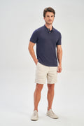 Bermuda De Tecido Listrada Masculina Acostamento Listrado Caqui