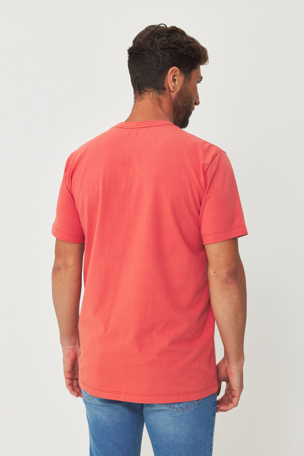 Camiseta Mini Lettering Masculina Acostamento Laranja Ferrugem