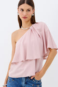 Blusa Assimétrica com Babado ACT Feminino Preto