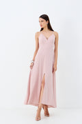 Vestido Acetinado Vazado ACT Feminino Fendi