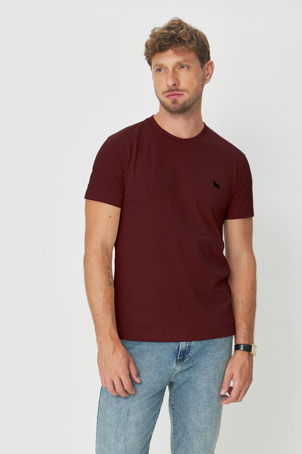 Camiseta Logo Bordada Masculina Acostamento Amarelo Sunlight