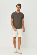 Camiseta Shadow Wolf Masculina Acostamento Cinza Gelo